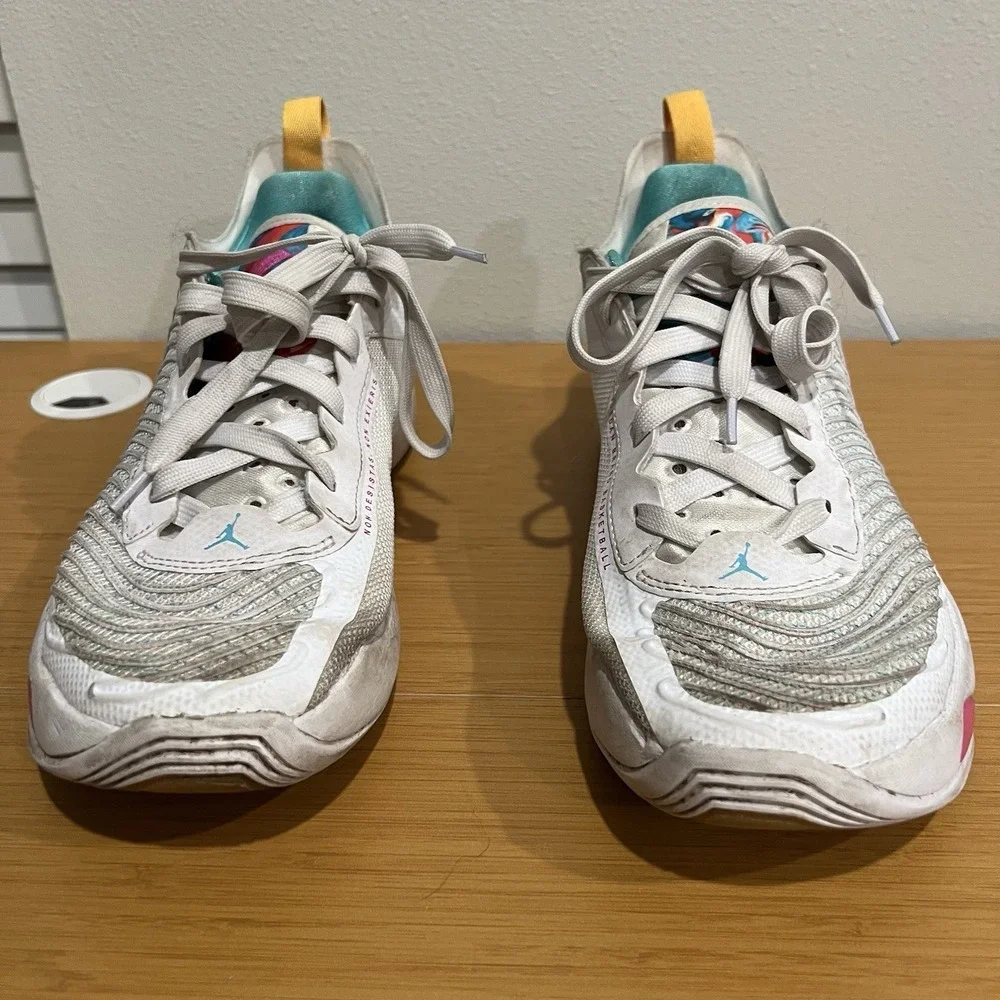 Jordan Luka 1 Imaginarium Miami Vice White Pink Green Basketball Shoes Size 9